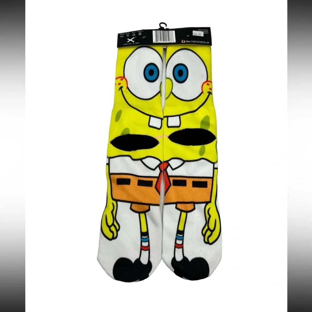 Nwt boss socks Sponge Bob square pants sz6-13